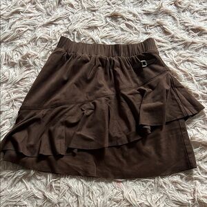 Janie and Jack Brown Ruffled Bubble Mini Skirt